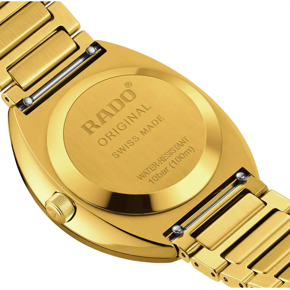 RADO Men's DiaStar Original Automatic 38mm Gold Plated Watch