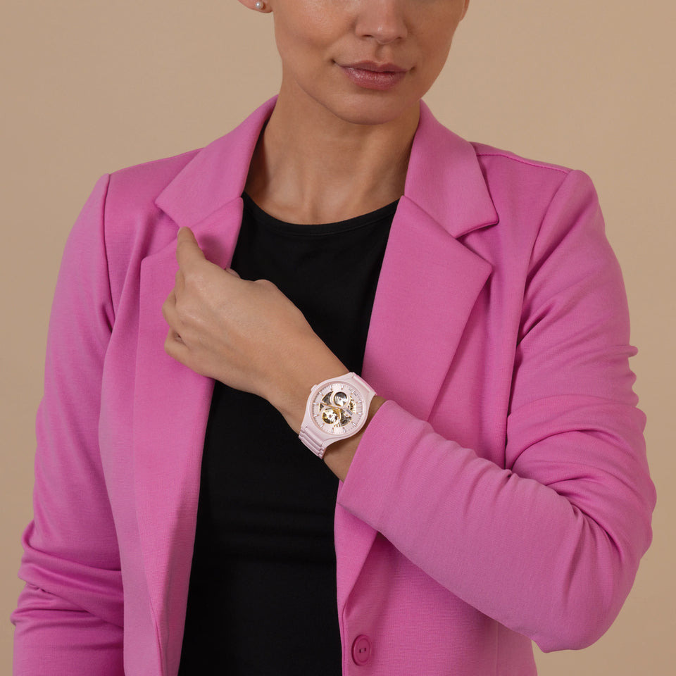 RADO Ladies True Square Pink Diamond Set 29mm Quartz Watch