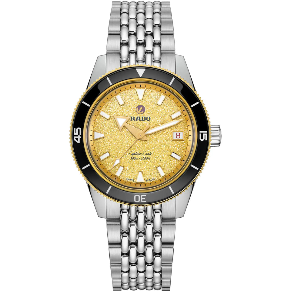 RADO Men's CAPTAIN COOK 39mm Automatic Shimmering Dial Watch