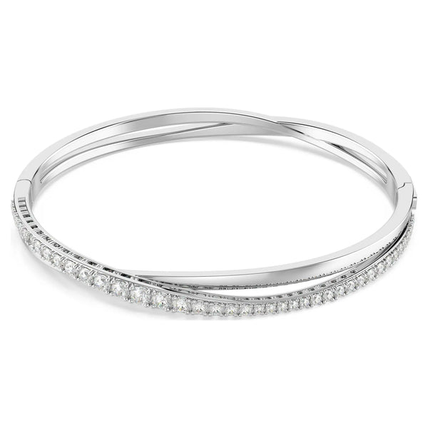 Swarovski Hyperbola Silver Bangle - Medium