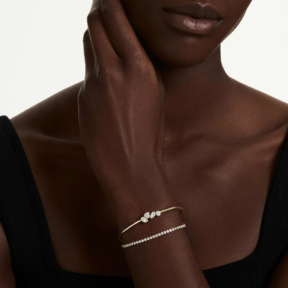 Swarovski Mesmera 18ct Gold Finish Double Bracelet