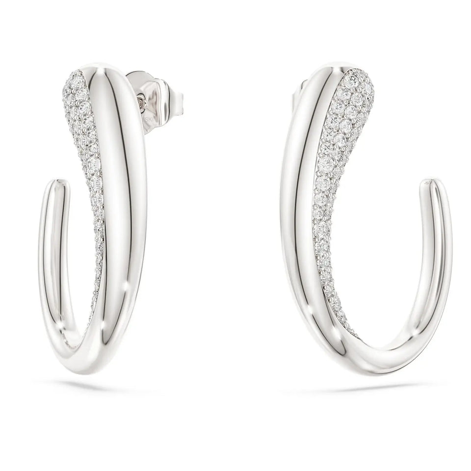 Swarovski Classica Sterling Silver Earring Hoops