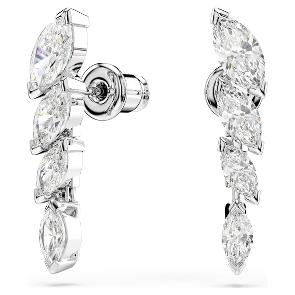 Swarovski Mesmera Rhodium Plated Marquise Drop Earrings