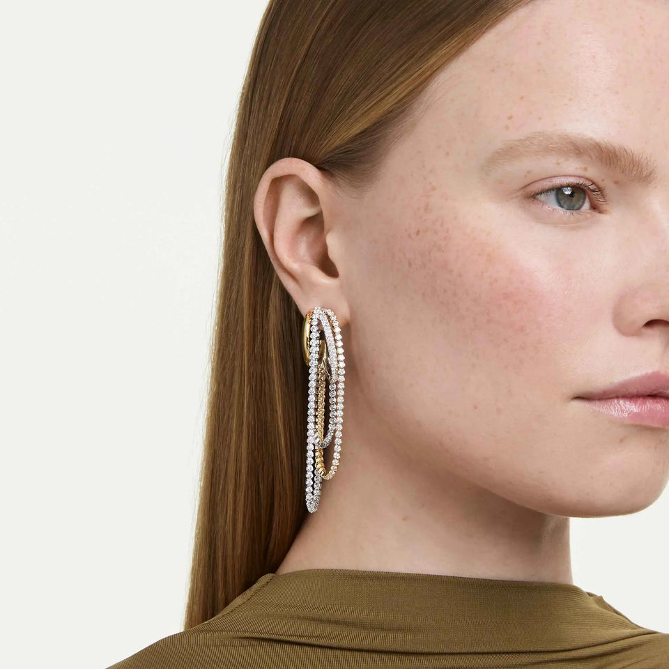 Swarovski Hyperbola Layered Long Drop Earrings
