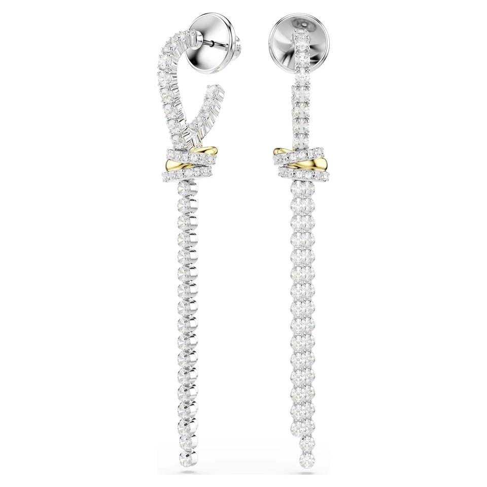 Swarovski Hyperbola Knot Long Drop Earrings