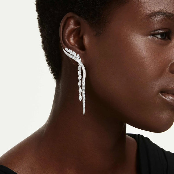Swarovski Mesmera Mixed Cuts Double Drop Earrings
