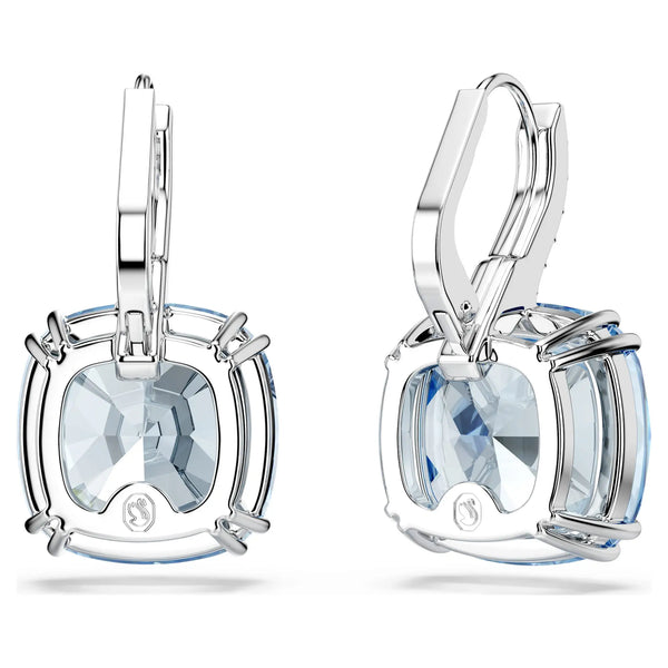 Swarovski Millenia Blue Cushion Cut Drop Earrings