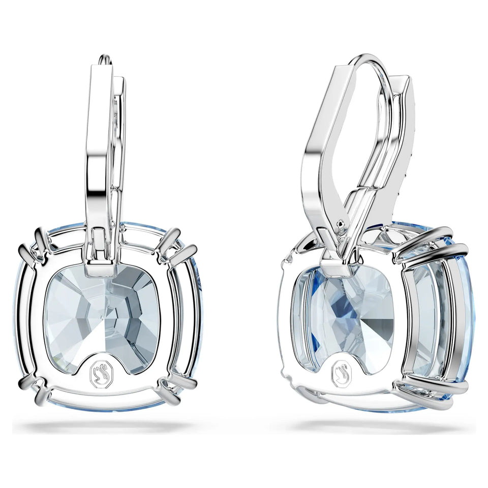 Swarovski Millenia Blue Cushion Cut Drop Earrings