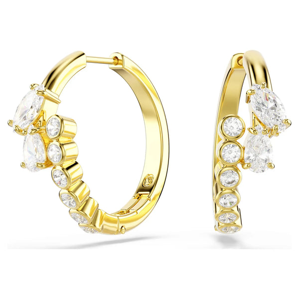 Swarovski Mesmera Gold Tone Hoops