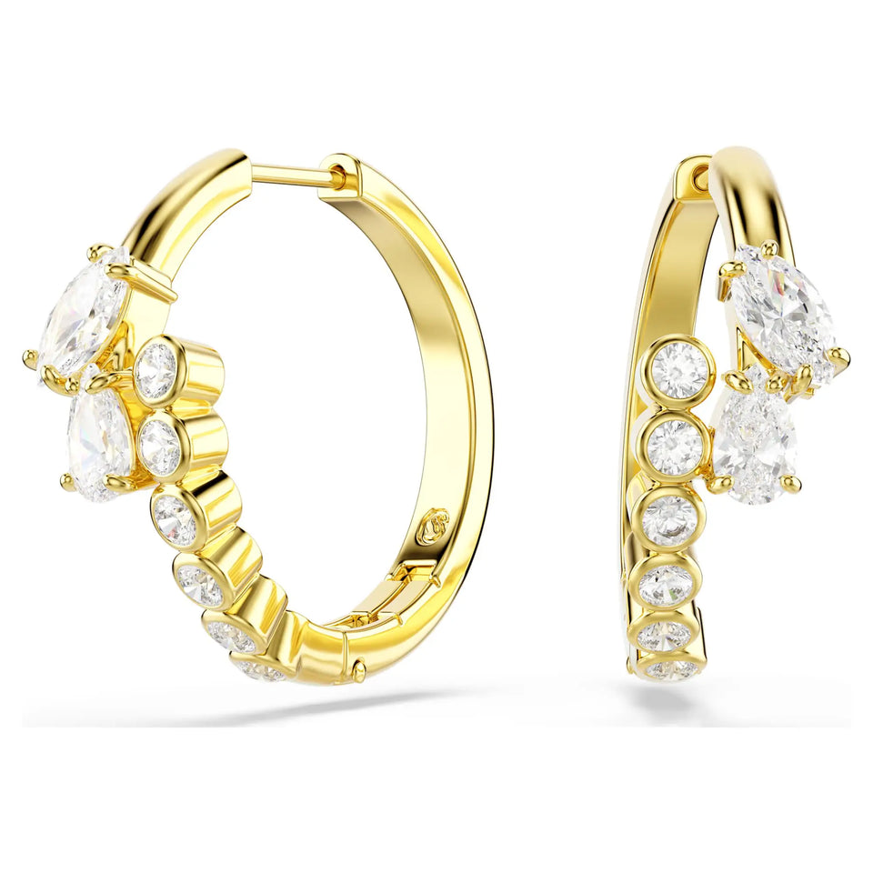 Swarovski Mesmera Gold Tone Hoops