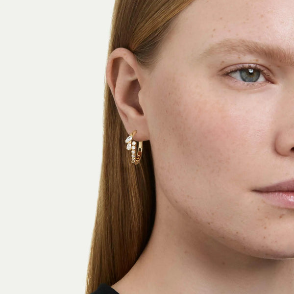 Swarovski Mesmera Gold Tone Hoops