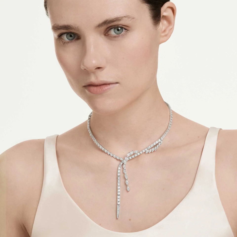 Swarovski Mesmera Silver Tone 'Y' Necklace