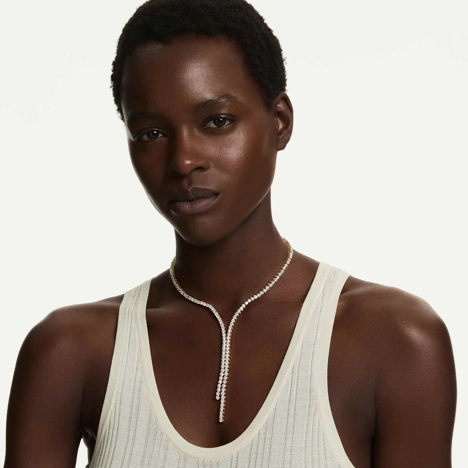 Swarovski Matrix 18ct Gold Finish 'Y' Necklace