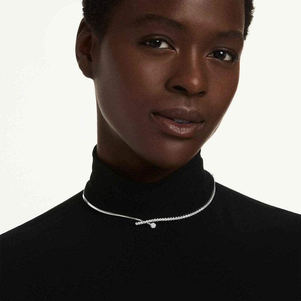 Swarovski Matrix Cross Over Necklace