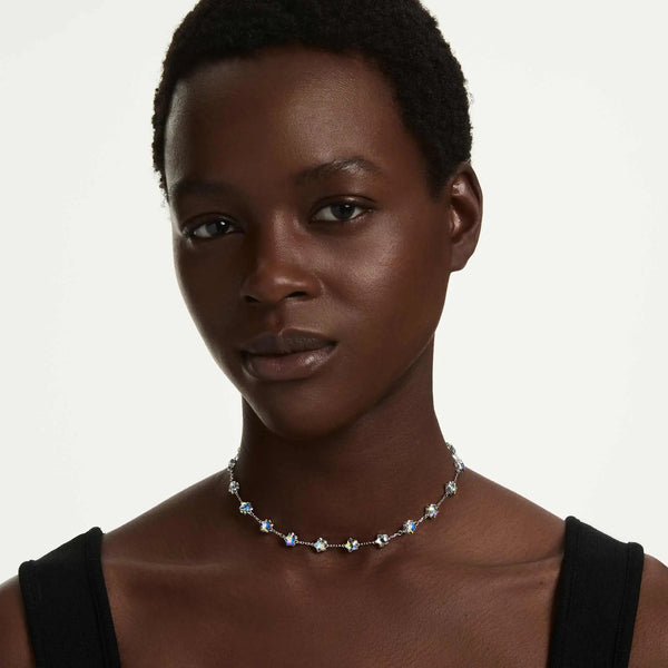 Swarovski Chroma Stone Set Stars Choker Necklace