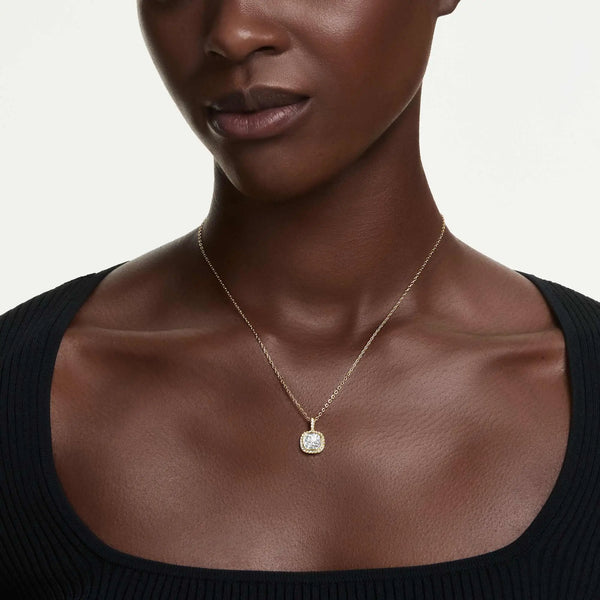 Swarovski Una Angelic Cushion Cut Gold Tone Necklace