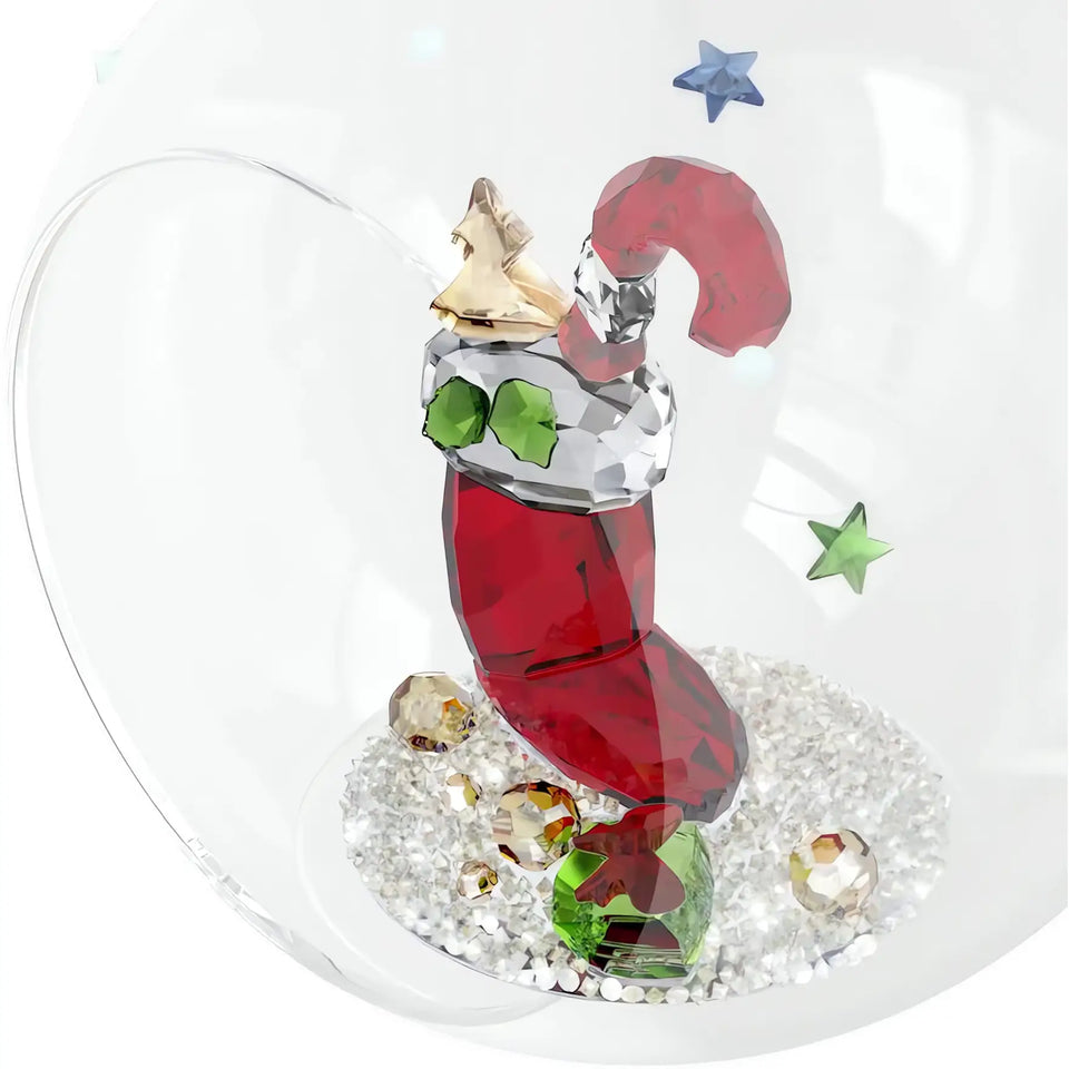 Swarovski Holiday Cheers Stocking and Candy Ball Ornament