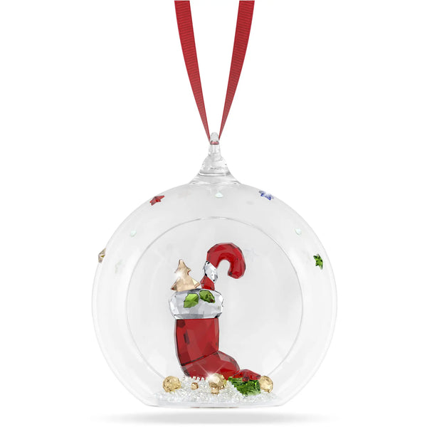 Swarovski Holiday Cheers Stocking and Candy Ball Ornament