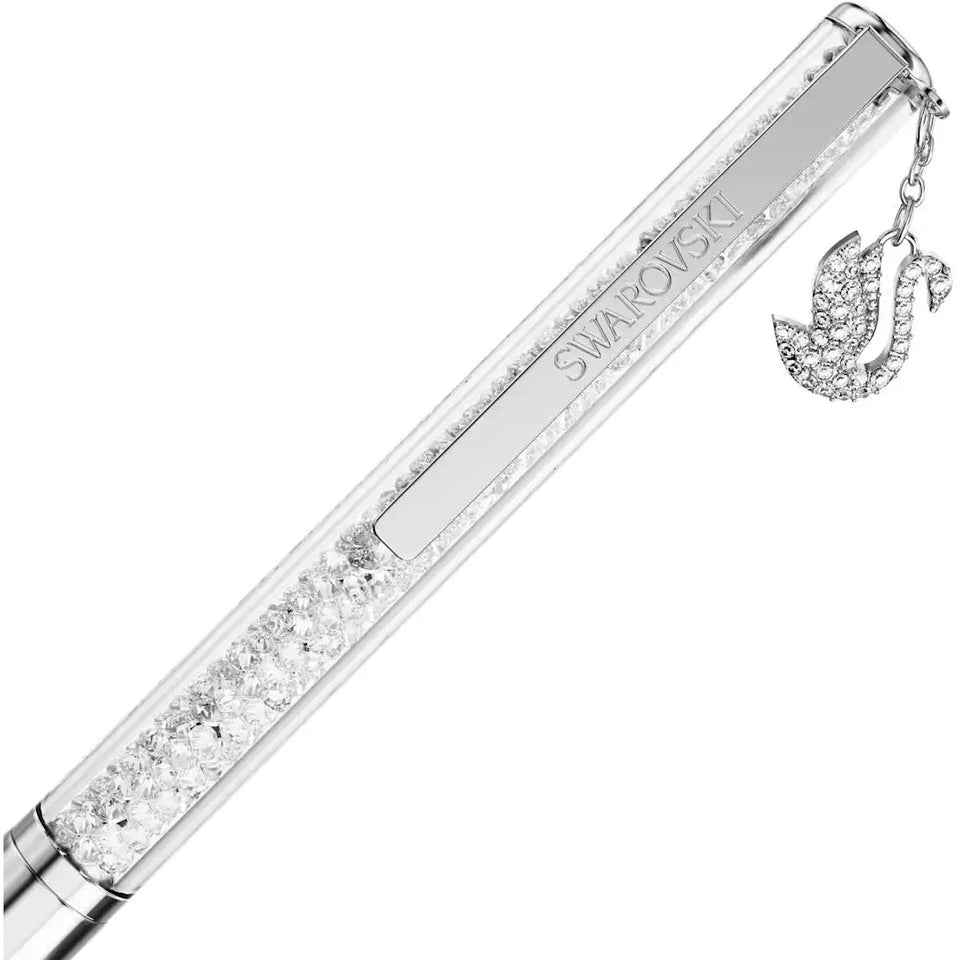 Swarovski Crystalline Silver Tone Swan Ballpoint Pen