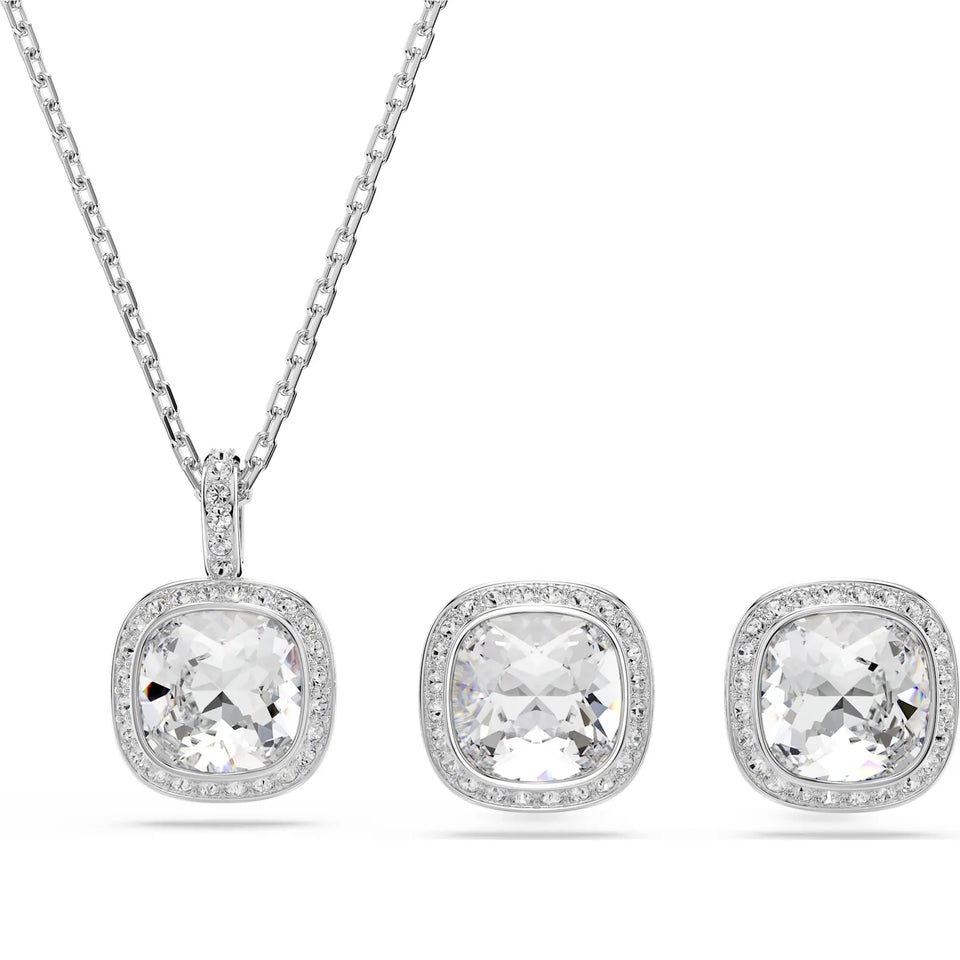 Swarovski Una Angelic Cushion Cut Necklace & Earring Set