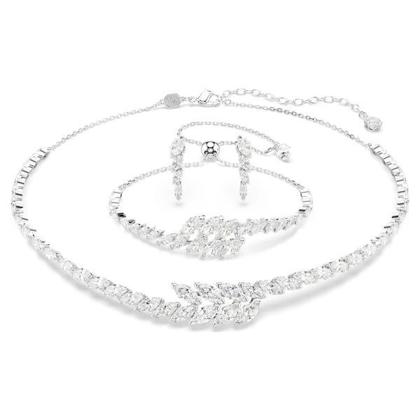 Swarovski Mesmera Silver Tone Necklace, Bracelet & Earring Set