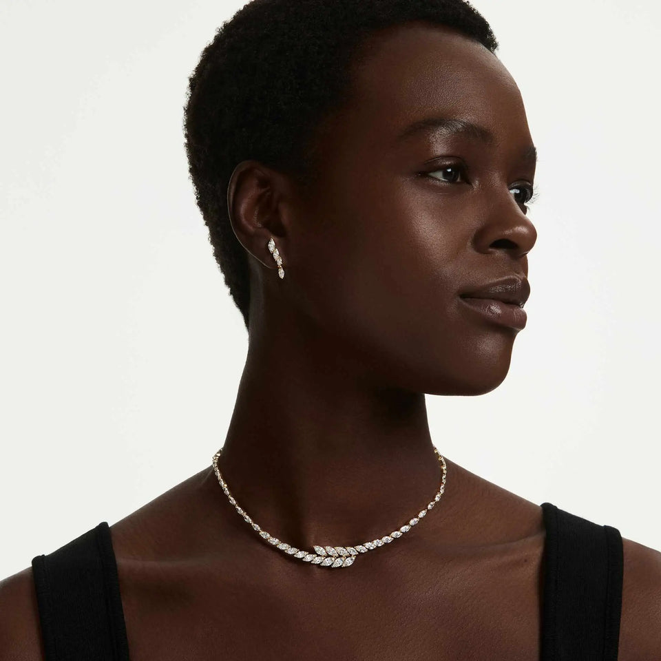 Swarovski Mesmera Gold Tone Finish Necklace & Earring Set