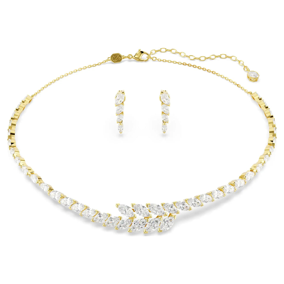 Swarovski Mesmera Gold Tone Finish Necklace & Earring Set
