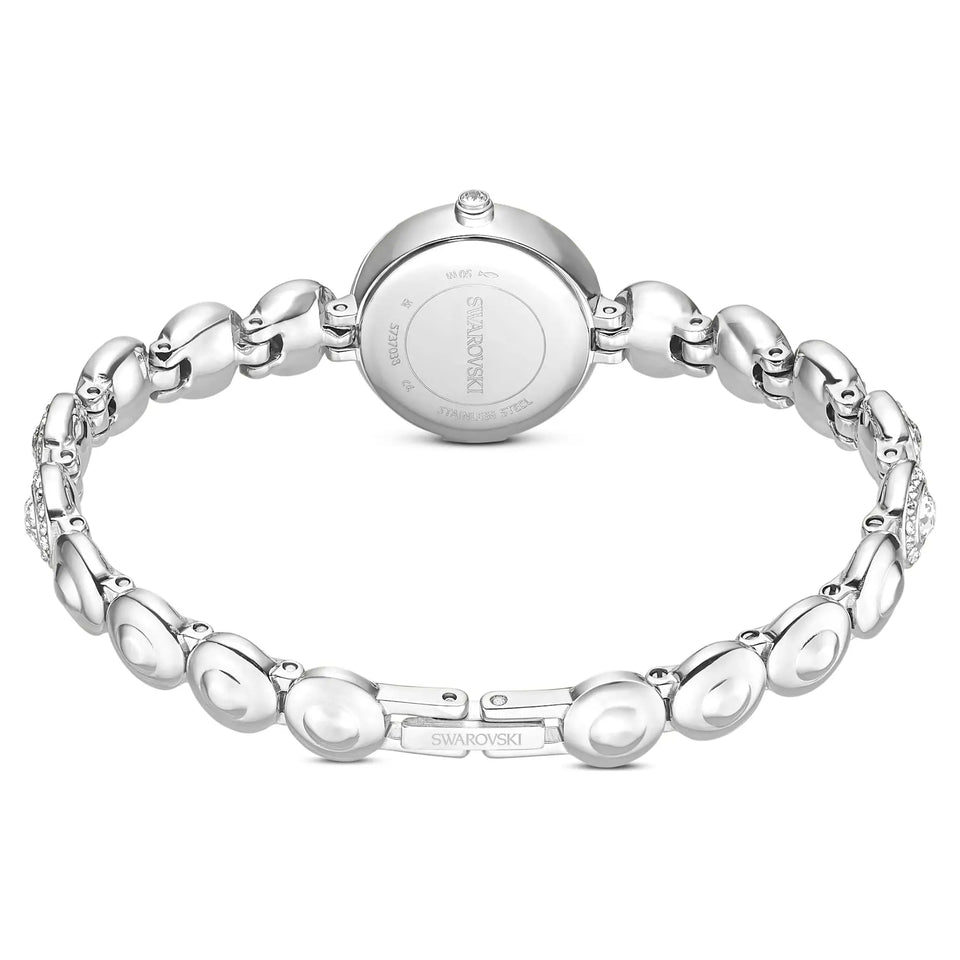 Swarovski Ladies Una Angelic Silver Tone Round Stone Watch