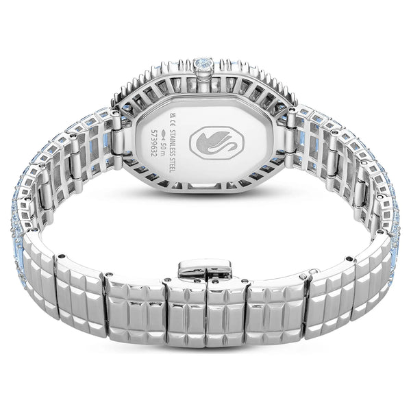 Swarovski Ladies Matrix Octagon Blue Baguette Cut Crystal Watch