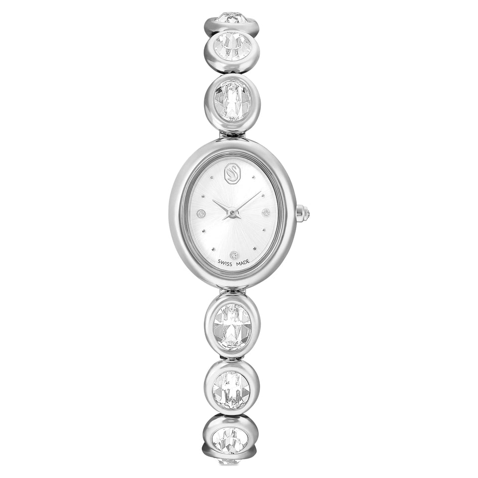 Swarovski Ladies Imber Silver Tone Oval Stone Watch