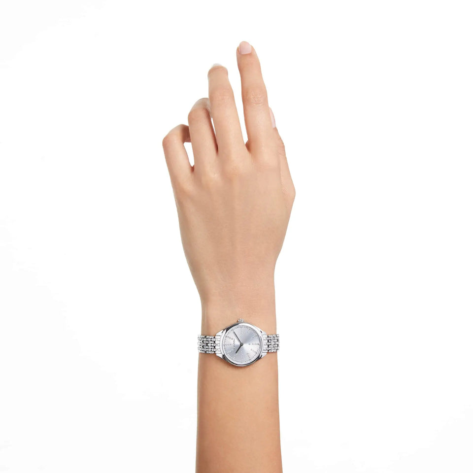 Swarovski Ladies Attract Silver Tone Stone Set Watch