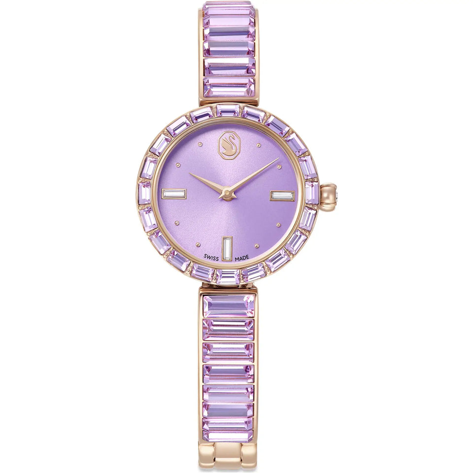 Swarovski Ladies Matrix Purple Crystal Bangle Watch