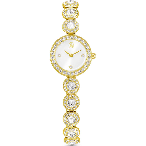 Swarovski Ladies Una Angelic Gold Tone Round Stone Watch