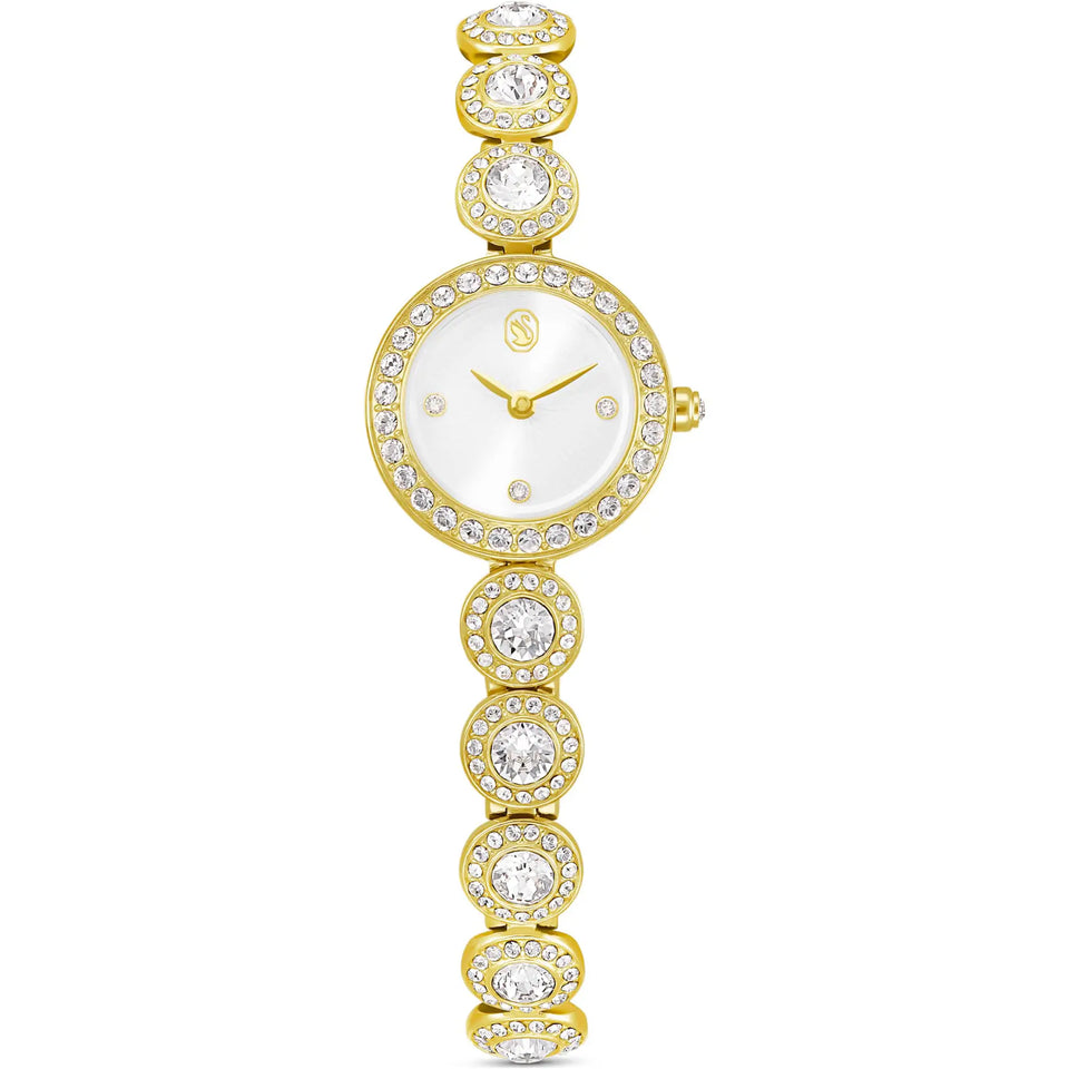 Swarovski Ladies Una Angelic Gold Tone Round Stone Watch