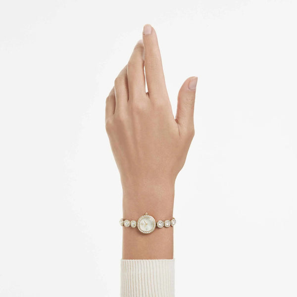 Swarovski Ladies Una Angelic Gold Tone Round Stone Watch