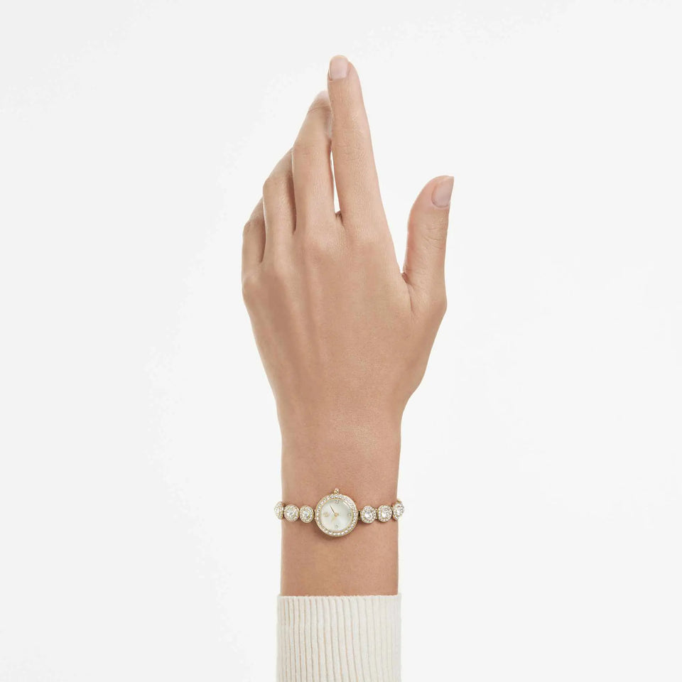 Swarovski Ladies Una Angelic Gold Tone Round Stone Watch