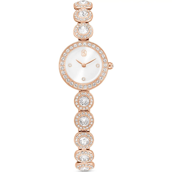 Swarovski Ladies Una Angelic Rose Gold Tone Round Stone Watch