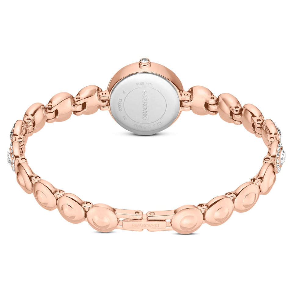 Swarovski Ladies Una Angelic Rose Gold Tone Round Stone Watch