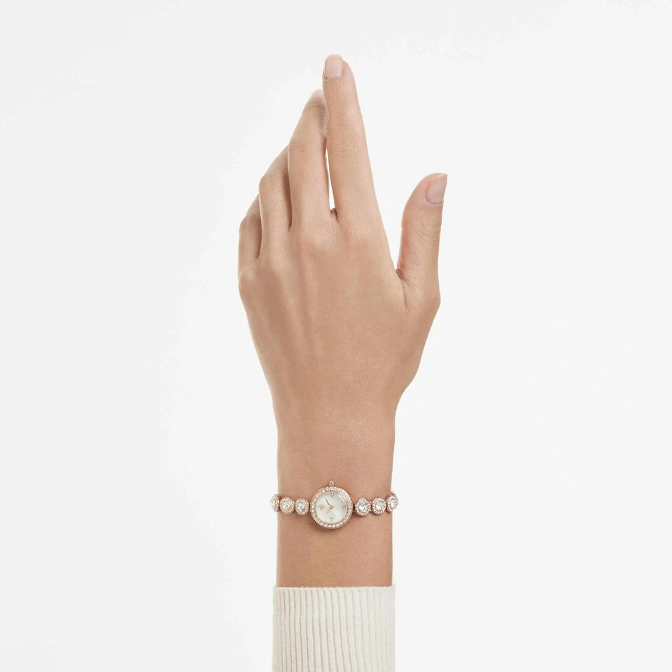 Swarovski Ladies Una Angelic Rose Gold Tone Round Stone Watch