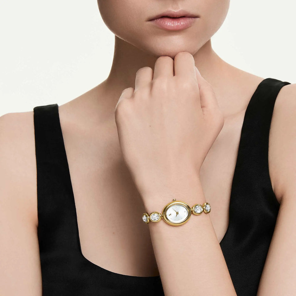 Swarovski Ladies Imber Gold Tone Finish Oval Stone Watch