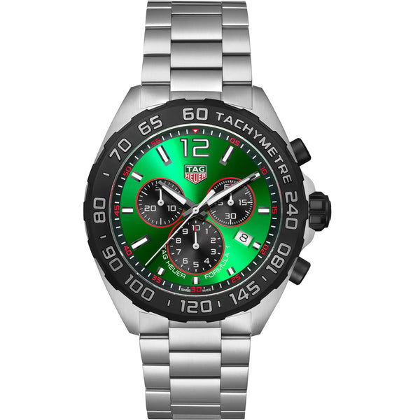 TAG Heuer Men's Formula 1 Green Chronograph 43mm Quartz Watch