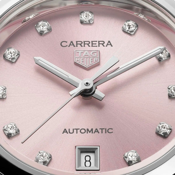 TAG Heuer Ladies Carrera Automatic 29mm Pink Diamond Set Watch