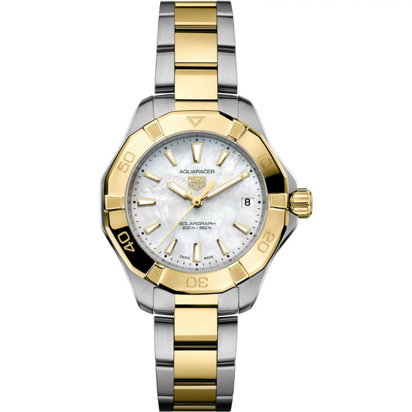 TAG Heuer Ladies Aquaracer Professional 200 Solargraph Solar Quartz 34mm Watch