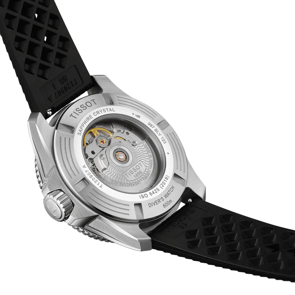 Tissot Men's Seastar 2000 44mm Orange Dial Automatic Watch