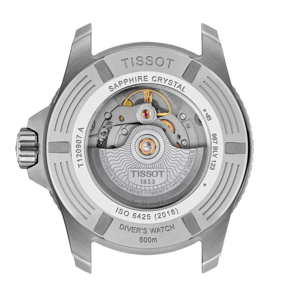Tissot Men's Seastar 2000 44mm Black Dial Watch