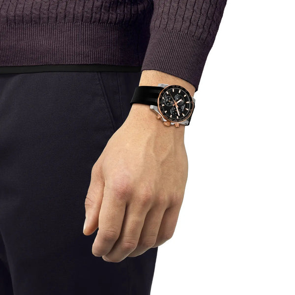 Tissot Men's Supersport Chronograph 42mm Black & Rose Watch
