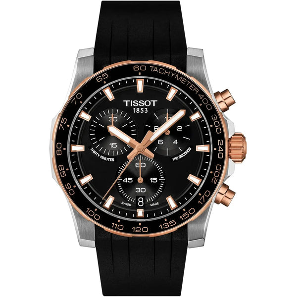 Tissot Men's Supersport Chronograph 42mm Black & Rose Watch