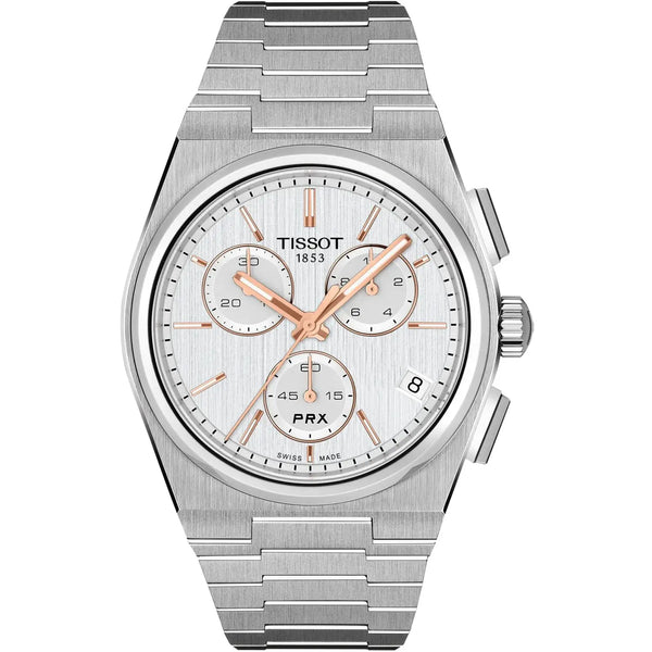 Tissot Men's PRX 41mm Rose Gold Detail Quartz Chronograph Watch
