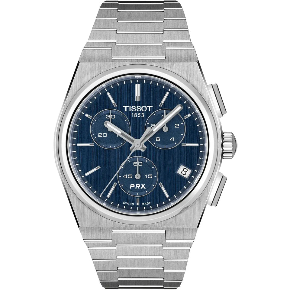 Tissot Men's PRX 41mm Blue Quartz Chronograph Watch