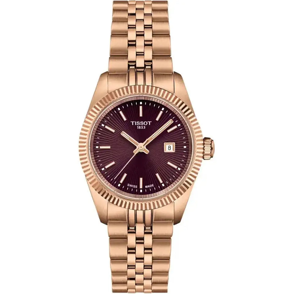 Francis & Gaye Ladies Ballade 30mm Rose Gold & Burgundy Quartz Watch
